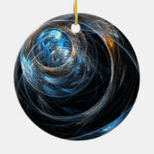 Rond de Wereld Abstract Art Circle Ornament (Achterkant)