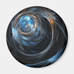 Rond de Wereld Abstract Kunst Ronde Magnet