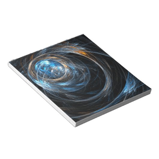 Rond de wereld Abstracte Art Blocnote (Schuin)