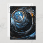 Rond de Wereld Abstracte Kunst Briefkaart (Voorkant / Achterkant)