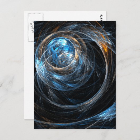 Rond de Wereld Abstracte Kunst Briefkaart (Voorkant / Achterkant)