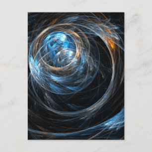 Rond de Wereld Abstracte Kunst Briefkaart