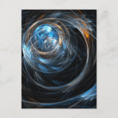 Rond de Wereld Abstracte Kunst Briefkaart (Voorkant)