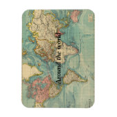 Rond de Wereld Afbeelding Magnet Magneet (Verticaal)