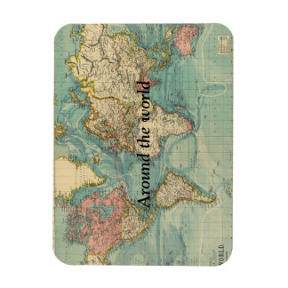 Rond de Wereld Afbeelding Magnet Magneet
