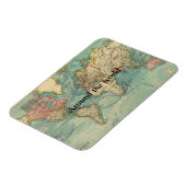 Rond de Wereld Afbeelding Magnet Magneet (Linkerzijde)