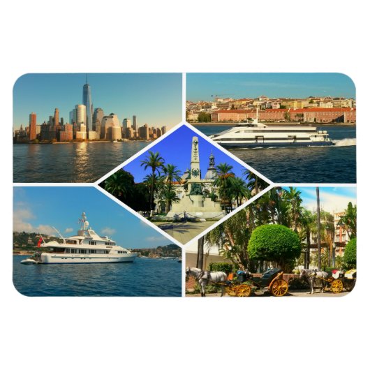 Rond de Wereld Collage Magneet (Horizontaal)