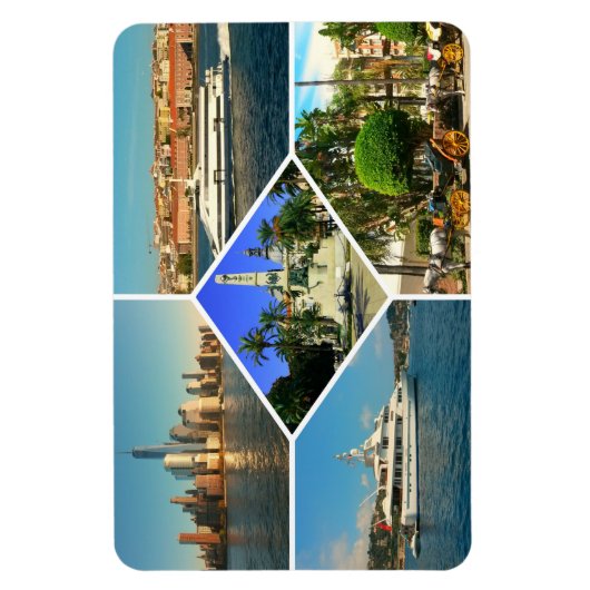 Rond de Wereld Collage Magneet (Verticaal)