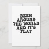 Rond de Wereld en het is Grappig Plat Cadeau Kaart (Voorkant)