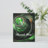 Rond de Wereld Groen Dank u Briefkaart (Staand voorkant)