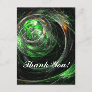 Rond de Wereld Groen Dank u Briefkaart