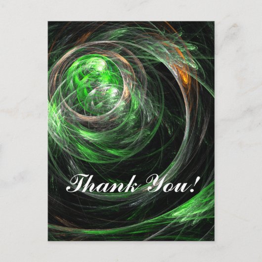 Rond de Wereld Groen Dank u Briefkaart (Voorkant)