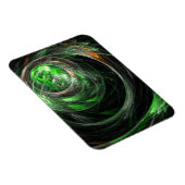 Rond de wereld groene Abstracte Art Premium Magnet Magneet (Rechterzijde)