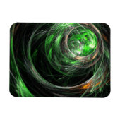 Rond de wereld groene Abstracte Art Premium Magnet Magneet (Horizontaal)