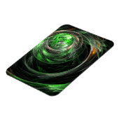 Rond de wereld groene Abstracte Art Premium Magnet Magneet (Linkerzijde)