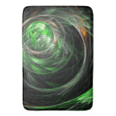 Rond de Wereld Groene Abstracte Kunst Badmat (Voorkant Verticaal)