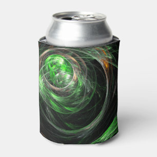 Rond de wereld groene Abstracte Kunst Blikjeskoeler