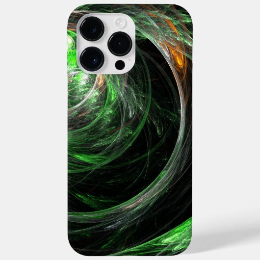 Rond de Wereld Groene Abstracte Kunst Case-Mate iPhone Case (Achterkant)