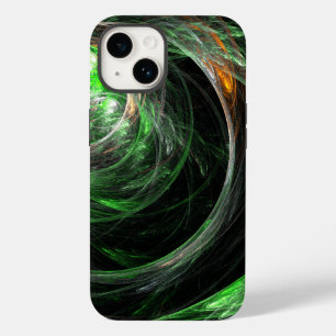 Rond de Wereld Groene Abstracte Kunst Case-Mate iPhone 14 Hoesje