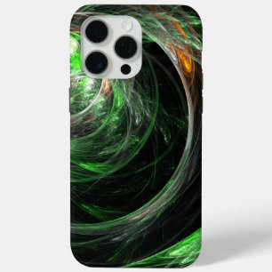 Rond de Wereld Groene Abstracte Kunst iPhone 15 Pro Max Hoesje