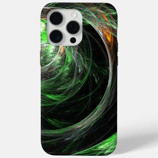 Rond de Wereld Groene Abstracte Kunst Case-Mate iPhone Case (Achterkant)