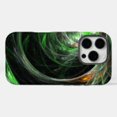 Rond de Wereld Groene Abstracte Kunst Case-Mate iPhone Case (Achterkant (horizontaal))