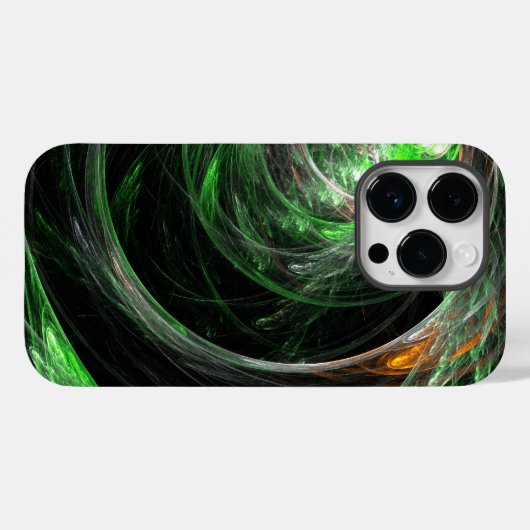 Rond de Wereld Groene Abstracte Kunst Case-Mate iPhone Case (Achterkant (horizontaal))