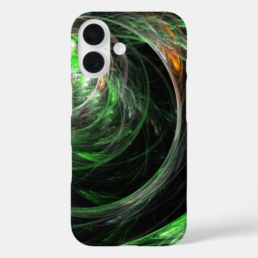 Rond de Wereld Groene Abstracte Kunst Case-Mate iPhone Case (Achterkant)