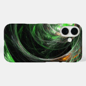 Rond de Wereld Groene Abstracte Kunst Case-Mate iPhone Case (Achterkant (horizontaal))