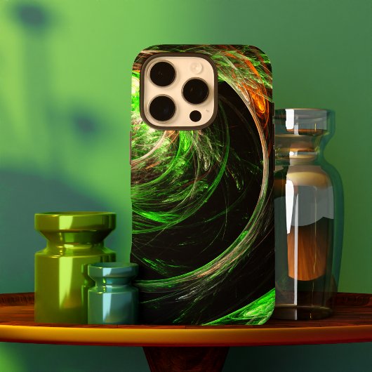 Rond de Wereld Groene Abstracte Kunst Case-Mate iPhone Case