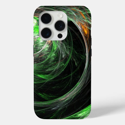 Rond de Wereld Groene Abstracte Kunst Case-Mate iPhone Case (Achterkant)