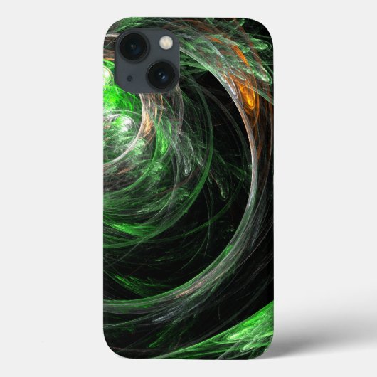 Rond de Wereld Groene Abstracte Kunst Case-Mate iPhone Case (Achterkant)