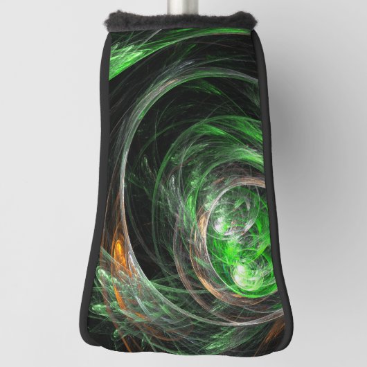 Rond de Wereld Groene Abstracte Kunst Golfheadcover (Draai 90)
