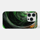 Rond de Wereld Groene Abstracte Kunst iPhone Hoesje (Achterkant horizontaal)