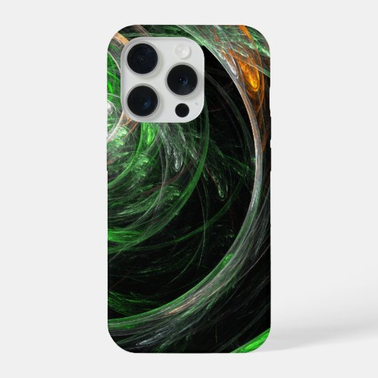 Rond de Wereld Groene Abstracte Kunst iPhone Hoesje (Achterkant)