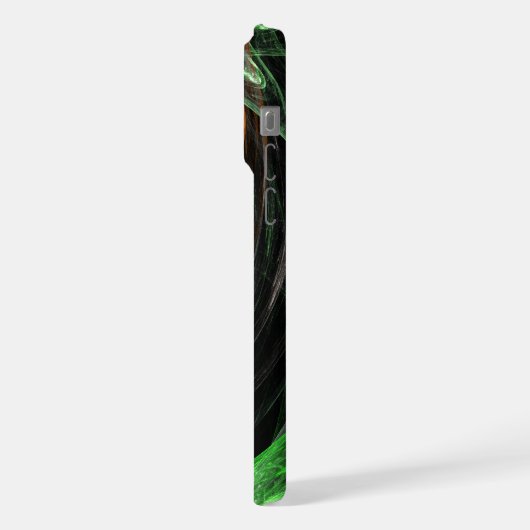 Rond de Wereld Groene Abstracte Kunst iPhone Hoesje (Linkerkant)