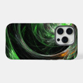 Rond de Wereld Groene Abstracte Kunst iPhone Hoesje (Achterkant horizontaal)