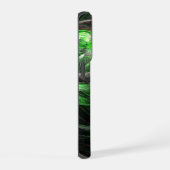 Rond de Wereld Groene Abstracte Kunst iPhone Hoesje (Rechterkant)