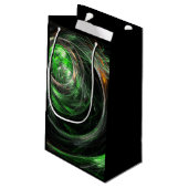 Rond de Wereld Groene Abstracte Kunst Klein Cadeauzakje (Achterkant Gekanteld)