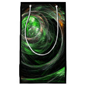 Rond de Wereld Groene Abstracte Kunst Klein Cadeauzakje (Voorkant)
