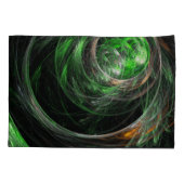 Rond de Wereld Groene Abstracte Kunst Kussensloop (Achterkant)