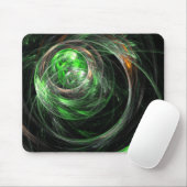 Rond de Wereld Groene Abstracte Kunst Mousepad Muismat (Met muis)