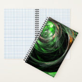 Rond de Wereld Groene Abstracte Kunst Notitieboek (Binnen)