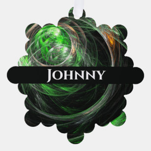 Rond de Wereld Groene Abstracte Kunst Ornament Kaart