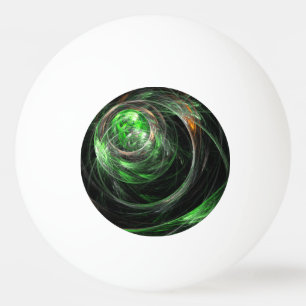 Rond de Wereld Groene Abstracte Kunst Pingpongbal