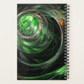 Rond de Wereld Groene Abstracte Kunst Planner (Achterkant)