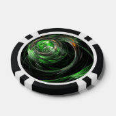 Rond de Wereld Groene Abstracte Kunst Poker Chips (Enkel)