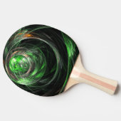 Rond de Wereld Groene Abstracte Kunst Tafeltennisbatje (Zijkant)