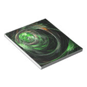 Rond de Wereld Groene Abstracte KunstBlocnote Notitieblok (Schuin)