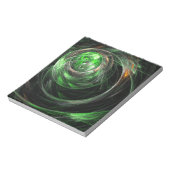 Rond de Wereld Groene Abstracte KunstBlocnote Notitieblok (Linkerzijde)